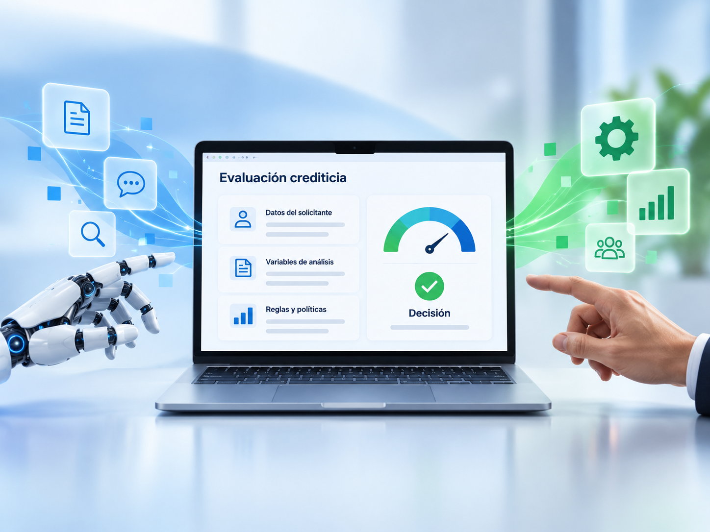 Agentes de IA y motor de decisiones